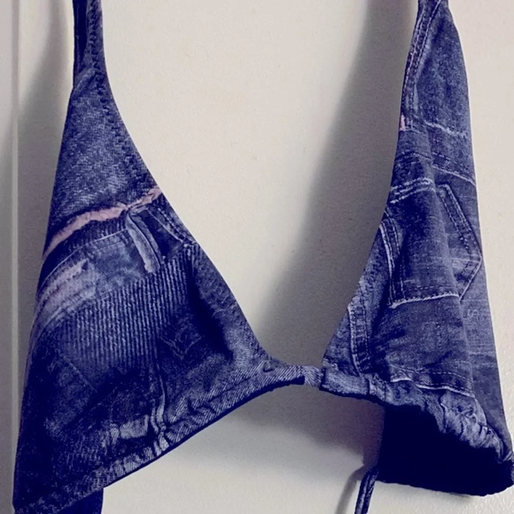 Frankies Bikini Halter Top and High Waist Bottom Set NWT